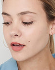 2 Inches Gold Hoops Earrings - HLcollection - Handmade Gold and Silver Jewelry