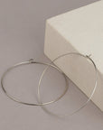 2 Inches Gold Hoops Earrings - HLcollection - Handmade Gold and Silver Jewelry