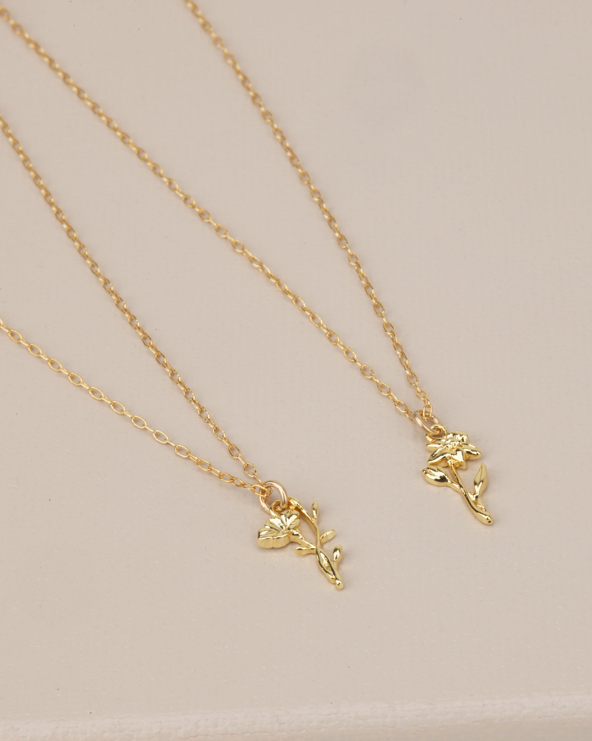 שרשרת זהב פרח חודש הלידה שלך