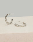 Chain Hoop Earrings - HLcollection - Handmade Gold and Silver Jewelry