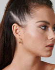 Chain Hoop Earrings - HLcollection - Handmade Gold and Silver Jewelry
