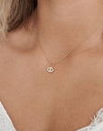 Dainty CZ Evil Eye Necklace - HLcollection - Handmade Gold and Silver Jewelry