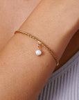 Dainty Pearl Cuff Bracelet - HLcollection - Handmade Gold and Silver Jewelry