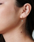 Delicate Teardrop Gold Earrings - HLcollection - Handmade Gold and Silver Jewelry