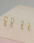 Delicate Teardrop Gold Earrings - HLcollection - Handmade Gold and Silver Jewelry