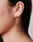 Delicate Teardrop Gold Earrings - HLcollection - Handmade Gold and Silver Jewelry