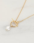 Freshwater Pearl Gold Necklace - HLcollection - Handmade Gold and Silver Jewelry