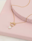 Freshwater Pearl Gold Necklace - HLcollection - Handmade Gold and Silver Jewelry