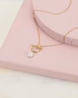 Freshwater Pearl Gold Necklace - HLcollection - Handmade Gold and Silver Jewelry