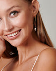 Freshwater Pearl Hoop Earrings - HLcollection - Handmade Gold and Silver Jewelry