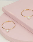 Freshwater Pearl Hoop Earrings - HLcollection - Handmade Gold and Silver Jewelry