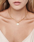 Gold Compass Necklace - HLcollection - Handmade Gold and Silver Jewelry