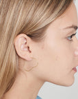 Gold Heart Hoop Earrings - HLcollection - Handmade Gold and Silver Jewelry