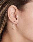 Gold Heart Hoop Earrings - HLcollection - Handmade Gold and Silver Jewelry