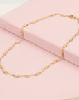 Gold Lace Chain Necklace - HLcollection - Handmade Gold and Silver Jewelry