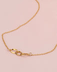 Gold Link Charm Necklace - HLcollection - Handmade Gold and Silver Jewelry