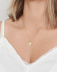 Gold Medallion Necklace - HLcollection - Handmade Gold and Silver Jewelry