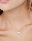 Gold Mermaid Tail Necklace - HLcollection - Handmade Gold and Silver Jewelry
