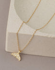 Gold Mermaid Tail Necklace - HLcollection - Handmade Gold and Silver Jewelry
