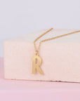Large Gold Letter Necklace - HLcollection - Handmade Gold and Silver Jewelry