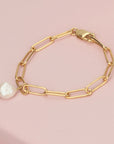 Pearl Chunky Bracelet - HLcollection - Handmade Gold and Silver Jewelry
