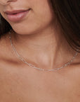 Sterling Silver Chunky Chain Necklace - HLcollection - Handmade Gold and Silver Jewelry