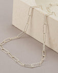 Sterling Silver Chunky Chain Necklace - HLcollection - Handmade Gold and Silver Jewelry
