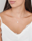 Sterling Silver CZ Hamsa Necklace - HLcollection - Handmade Gold and Silver Jewelry