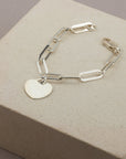 Sterling Silver Heart Bracelet - HLcollection - Handmade Gold and Silver Jewelry