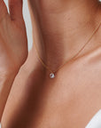 Tiny Diamond Gold Necklace - HLcollection - Handmade Gold and Silver Jewelry