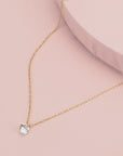 Tiny Diamond Gold Necklace - HLcollection - Handmade Gold and Silver Jewelry