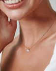 Tiny Diamond Gold Necklace - HLcollection - Handmade Gold and Silver Jewelry