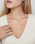 Tiny Diamond Heart Necklace - HLcollection - Handmade Gold and Silver Jewelry