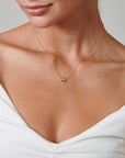 Tiny Gold Initial Necklace - HLcollection - Handmade Gold and Silver Jewelry