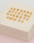 Tiny Gold Initial Necklace - HLcollection - Handmade Gold and Silver Jewelry