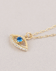 Turquoise Evil Eye Necklace - HLcollection - Handmade Gold and Silver Jewelry