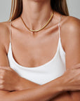 Wide Snake Chain Necklace - HLcollection - Handmade Gold and Silver Jewelry