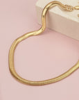 Wide Snake Chain Necklace - HLcollection - Handmade Gold and Silver Jewelry