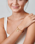 14k Gold Filled Lock Bracelet - HLcollection - Handmade Gold and Silver Jewelry