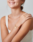 14k Gold Filled Lock Bracelet - HLcollection - Handmade Gold and Silver Jewelry