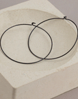 2 Inches Gold Hoops Earrings - HLcollection - Handmade Gold and Silver Jewelry