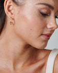 Chain Hoop Earrings - HLcollection - Handmade Gold and Silver Jewelry