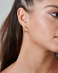 Chain Hoop Earrings - HLcollection - Handmade Gold and Silver Jewelry