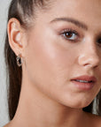 Chain Hoop Earrings - HLcollection - Handmade Gold and Silver Jewelry