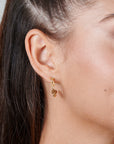 Chain Hoop Earrings - HLcollection - Handmade Gold and Silver Jewelry