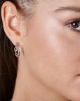 Chain Hoop Earrings - HLcollection - Handmade Gold and Silver Jewelry