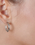 Chain Hoop Earrings - HLcollection - Handmade Gold and Silver Jewelry