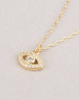 Dainty CZ Evil Eye Necklace - HLcollection - Handmade Gold and Silver Jewelry
