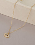 Dainty CZ Evil Eye Necklace - HLcollection - Handmade Gold and Silver Jewelry