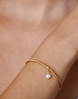 Dainty Pearl Cuff Bracelet - HLcollection - Handmade Gold and Silver Jewelry